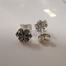 925 Snowflake Sparkling Stud Earrings Pandora