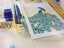 Lucie Heatons Beaded Peacock  Design Cross stitch chart Only /1386