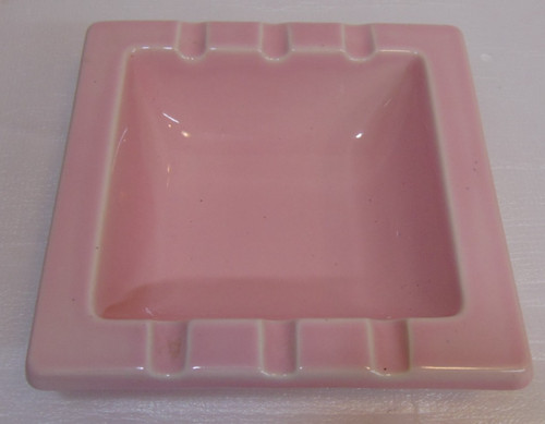 Vintage pink glass ashtray - vintage,