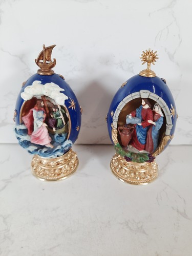 Pair house faberge eggs - pair,