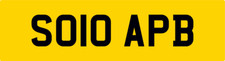 SO10 APB RARE PRIVATE DVLA CAR