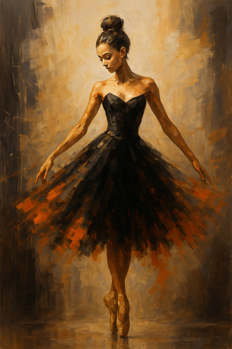 Ballerina black dress ballet - black,
