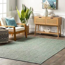 Rug Sea Green Jute Hand