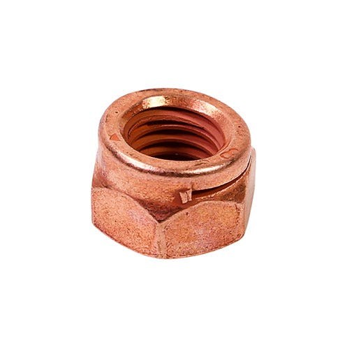 Copper exhaust lock nut - exhaust,