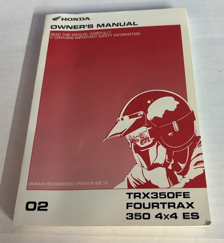 Honda atv owner manual o2 - atv,