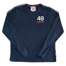 Quba Sails X Series T-Shirt Long Sleeve Sailing Round Neck Blue Mens Medium