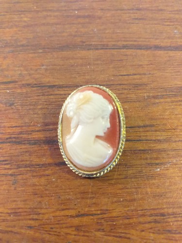 Vintage sphinx cameo brooch - sphinx,