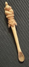 Antique handcarved snuff spoon - snuff,
