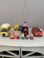 Peppa Pig Set, Figures, Vehicles, MUSICAL Train, Camper Van & Car SOUNDS Bundle