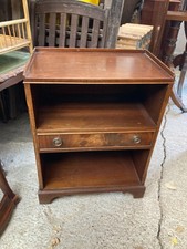 Vintage Bevan Funnell Reprodux Brown Wooden Wood Veneer Cabinet with Drawer