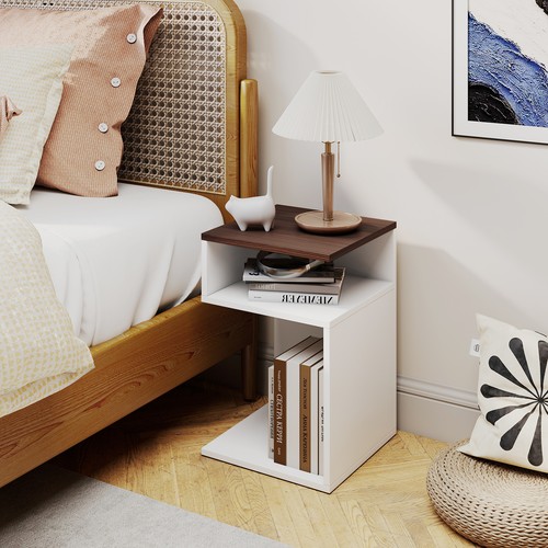 Shaped side table tier - side, 3