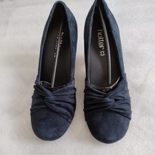 HOTTER Amethyst Navy Suede Court Shoes     ~  Size UK 5.5 Std.