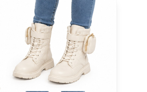Girls cream ankle boots - girls,