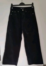 New M&S Womens Black Wide Cord