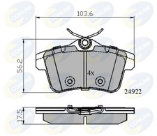 Rear COMLINE CBP02045 Brake