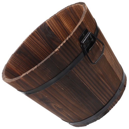 1pc wood bucket wooden pail - 1pc,