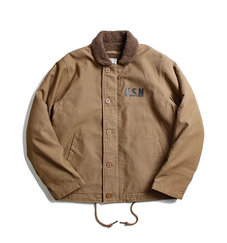 Vintage navy deck jacket - vintage,