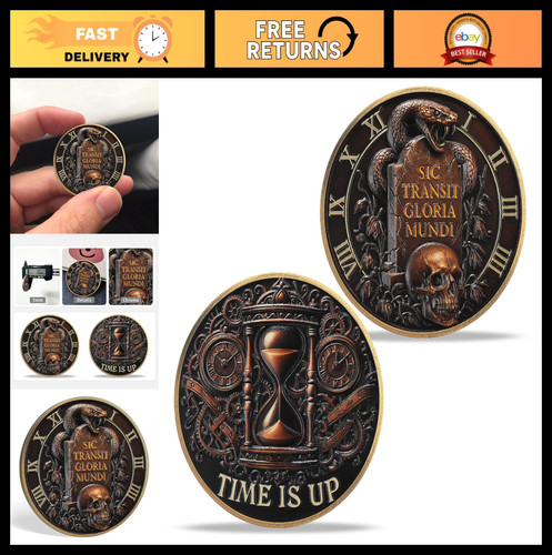 Memento mori skull coin - skull,