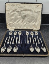 Boxed set of 12 silver plated