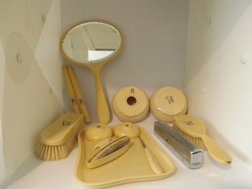 Vintage french ivory vanity - vintage,
