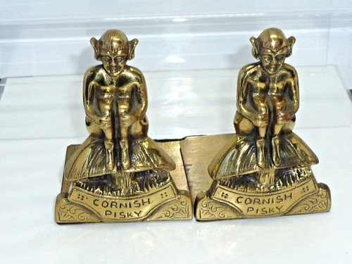 Antique pair brass cornish - antique,