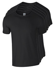 Mens Gildan Softstyle T shirt 5 or 3 Pack Unisex Plain Cotton Bulk T-Shirt Mixed
