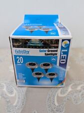 ExtraStar 4PCS LED Solar Power Ground Lights Floor Decking Outdoor Garden