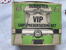 Subbuteo C135 VIP  l Presentation Set + CUP - boxed - well used but  Grubby
