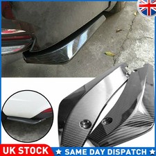 2pc Black Universal Splitter Rear Spats Bumper Splitter Diffuser Canard Spoiler