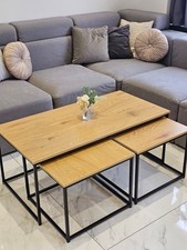 Nest of 3 Wooden Coffee / Tea