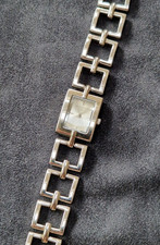 Identity, London quartz womens dress watch,  attractive square link bracelet