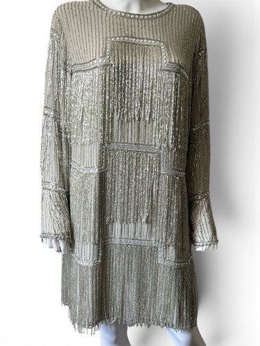 Asos silver beaded - asos, fringe