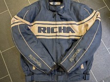 Mens Large Blue and grey Richa textile biker jacket with armour le mans model 