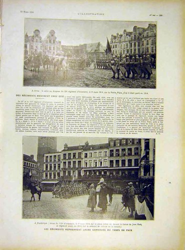 Original old vintage print - old,