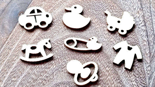 Wooden baby themed craft - 10,