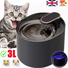 3L Automatic Electric Pet Water Fountain Dog/Cat Drinking Dispenser Night LED