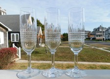 3 BACCARAT NANCY CHAMPAGNE FLUTES