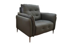 Leather Armchair Blue Italian