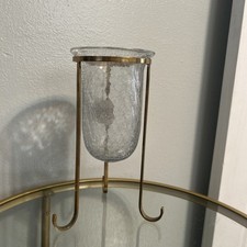 Vintage crackle glass bowl and