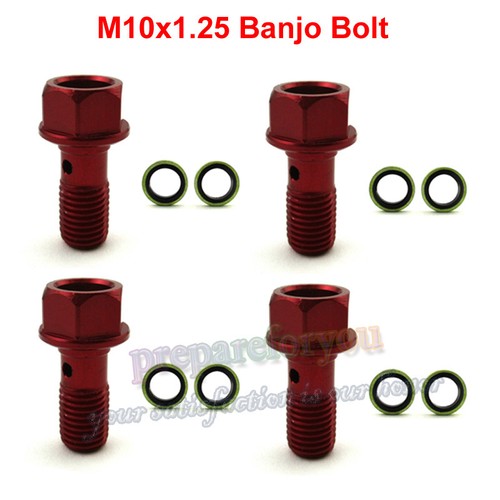 Red m10x1 banjo bolt for - red,