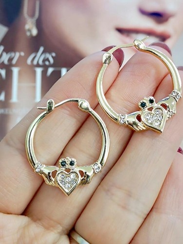 Gold claddagh hoop - gold, gf
