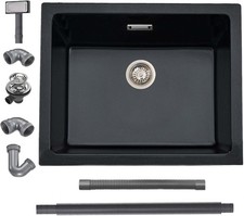 Kitchen Sink Inset/Undermount Single Bowl Commercial Overflow Waste Kit 50x45cm