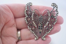 Vintage French Butterfly brooch set with paste stones possibly Pierre Bex