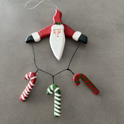 Santa holding candy - santa,