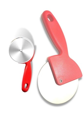 Stainless steel pizza cutter - pizza,