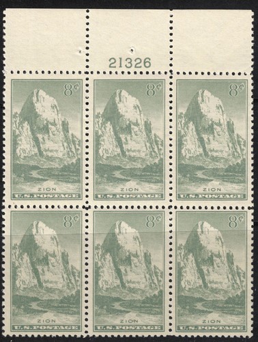 Usa scott 747 plate - 747, block