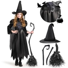 Girls Black Witch Costume