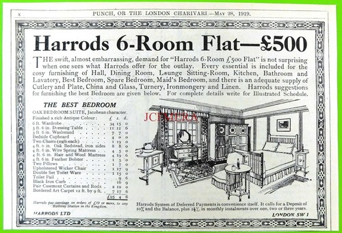 Harrods room flat 500 - harrods, £500'