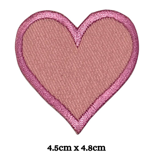 Pink heart embroidery - heart, patch