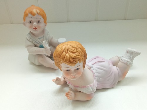 Vintage piano babies bisque - vintage,